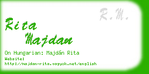 rita majdan business card